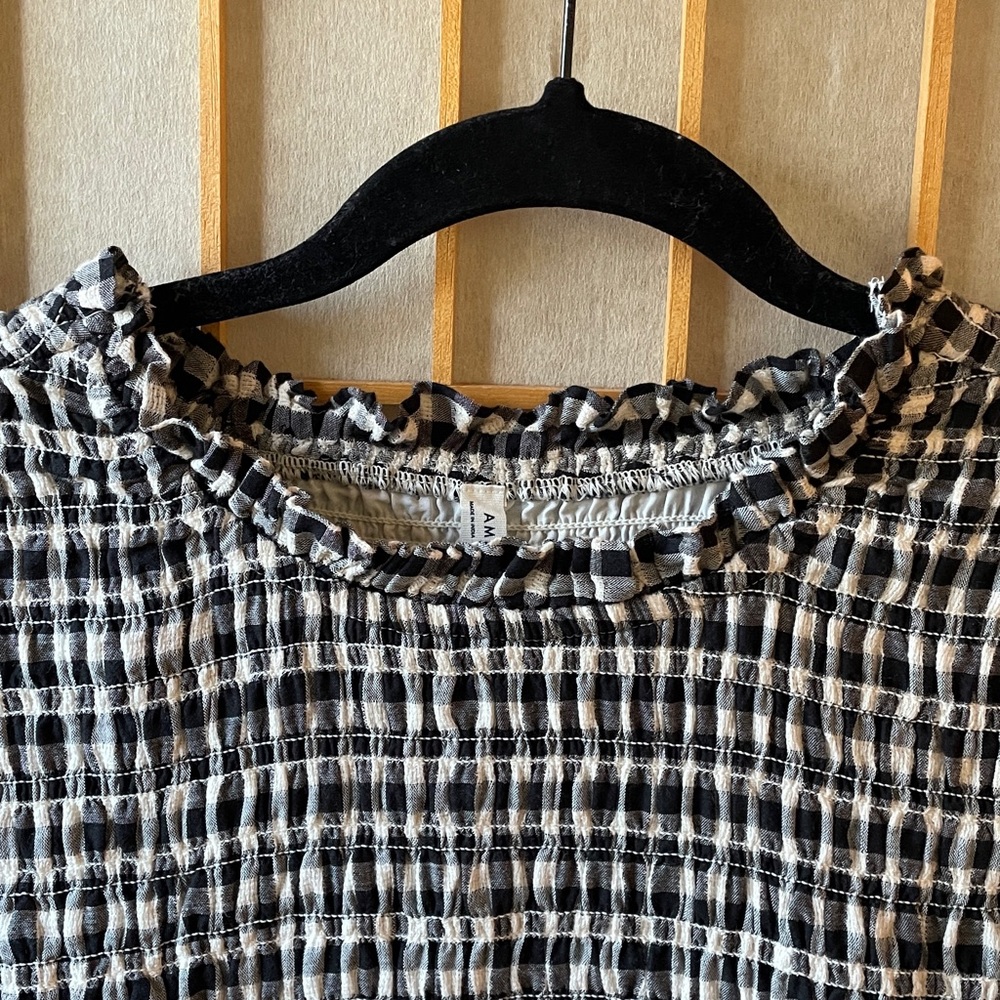 American Eagle Puff Sleeve Smocked Mini M - Picture 9 of 15